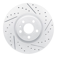 830-27059R Geoperformance Drilled/Slotted Brake Rotor, Fits Select Volvo, Position: Front Right