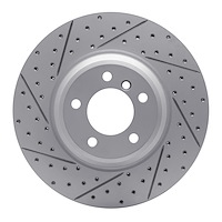 830-31082L Geoperformance Drilled/Slotted Brake Rotor, 2007-2015 BMW, Position: Front Left
