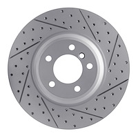 830-31082R Geoperformance Drilled/Slotted Brake Rotor, 2007-2015 BMW, Position: Front Right