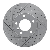 830-31089L Geoperformance Drilled/Slotted Brake Rotor, 2007-2021 BMW, Position: Front Left