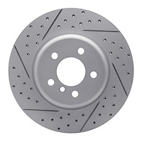 830-31106R Geoperformance Drilled/Slotted Brake Rotor, 2010-2019 BMW, Position: Rear Right