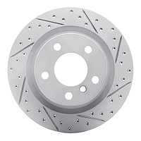 830-31111R Geoperformance Drilled/Slotted Brake Rotor, 2012-2021 BMW, Position: Rear Right