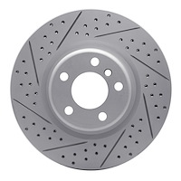 830-31113L Geoperformance Drilled/Slotted Brake Rotor, 2012-2020 BMW, Position: Rear Left