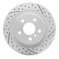 830-31158R Geoperformance Drilled/Slotted Brake Rotor, Fits Select Multiple Makes/Models, Position: Rear Right