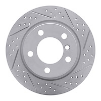830-32010R Geoperformance Drilled/Slotted Brake Rotor, 2011-2016 Mini, Position: Rear Right