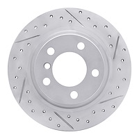 830-32012R Geoperformance Drilled/Slotted Brake Rotor, 2013-2016 Mini, Position: Rear Right