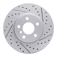 830-32015R Geoperformance Drilled/Slotted Brake Rotor, 2014-2021 Mini, Position: Front Right