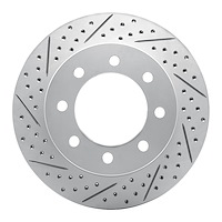 830-40102L Geoperformance Drilled/Slotted Brake Rotor, 2003-2008 Mopar, Position: Front Left
