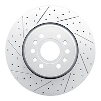 830-40125L Geoperformance Drilled/Slotted Brake Rotor, Fits Select Mopar, Position: Front Left