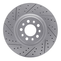 830-42013L Geoperformance Drilled/Slotted Brake Rotor, Fits Select Mopar, Position: Front Left