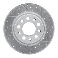 830-42014R Geoperformance Drilled/Slotted Brake Rotor, Fits Select Mopar, Position: Rear Right