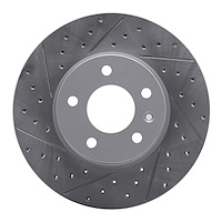 830-46033L Geoperformance Drilled/Slotted Brake Rotor, Fits Select GM, Position: Front Left
