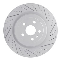 830-47039L Geoperformance Drilled/Slotted Brake Rotor, Fits Select GM, Position: Rear Left