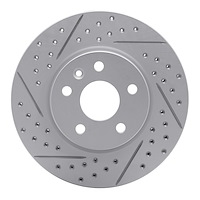 830-47043L Geoperformance Drilled/Slotted Brake Rotor, Fits Select GM, Position: Front Left