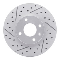 830-47076L Geoperformance Drilled/Slotted Brake Rotor, Fits Select GM, Position: Front Left