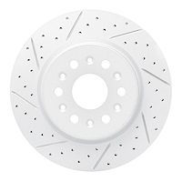 830-48000L Geoperformance Drilled/Slotted Brake Rotor, Fits Select GM, Position: Rear Left