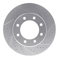 830-48093R Geoperformance Drilled/Slotted Brake Rotor, Fits Select GM, Position: Rear Right