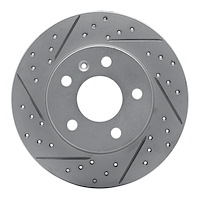 830-53007L Geoperformance Drilled/Slotted Brake Rotor, 2002-2008 GM, Position: Rear Left
