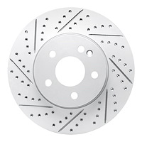 830-63158L Geoperformance Drilled/Slotted Brake Rotor, Fits Select Mercedes-Benz, Position: Front Left