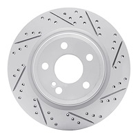 830-63163R Geoperformance Drilled/Slotted Brake Rotor, 2014-2019 Mercedes-Benz, Position: Rear Right