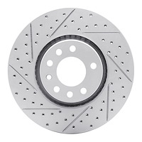 830-65013L Geoperformance Drilled/Slotted Brake Rotor, 1999-2010 GM, Position: Front Left