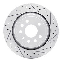 830-65018R Geoperformance Drilled/Slotted Brake Rotor, 2003-2011 GM, Position: Rear Right