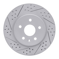 830-65024L Geoperformance Drilled/Slotted Brake Rotor, Fits Select GM, Position: Rear Left