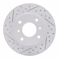 830-67028L Geoperformance Drilled/Slotted Brake Rotor, 1989-2013 Multiple Makes/Models, Position: Front Left