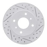 830-67028R Geoperformance Drilled/Slotted Brake Rotor, 1989-2013 Multiple Makes/Models, Position: Front Right