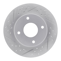 830-67062L Geoperformance Drilled/Slotted Brake Rotor, 2007-2017 Infiniti/Nissan, Position: Front Left