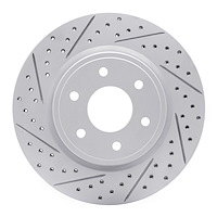830-67092L Geoperformance Drilled/Slotted Brake Rotor, Fits Select Multiple Makes/Models, Position: Front Left