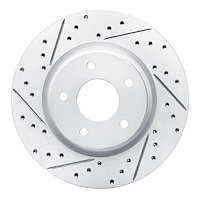830-67106L Geoperformance Drilled/Slotted Brake Rotor, Fits Select Multiple Makes/Models, Position: Front Left