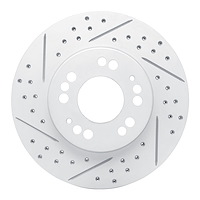 830-72015L Geoperformance Drilled/Slotted Brake Rotor, 1991-2004 Multiple Makes/Models, Position: Front Left