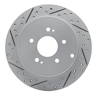 830-72060L Geoperformance Drilled/Slotted Brake Rotor, 2004-2011 Mitsubishi, Position: Rear Left