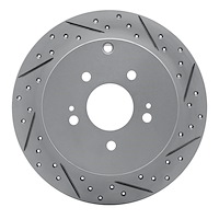830-72060R Geoperformance Drilled/Slotted Brake Rotor, 2004-2011 Mitsubishi, Position: Rear Right