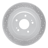 830-72063R Geoperformance Drilled/Slotted Brake Rotor, Fits Select Mitsubishi, Position: Rear Right