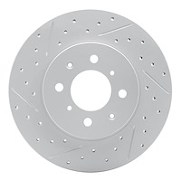 830-72069L Geoperformance Drilled/Slotted Brake Rotor, Fits Select Multiple Makes/Models, Position: Front Left