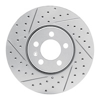 830-74020L Geoperformance Drilled/Slotted Brake Rotor, 1998-2018 Audi/Volkswagen, Position: Front Left