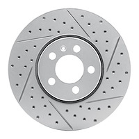 830-74020R Geoperformance Drilled/Slotted Brake Rotor, 1998-2018 Audi/Volkswagen, Position: Front Right