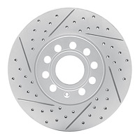 830-74028L Geoperformance Drilled/Slotted Brake Rotor, Fits Select Audi/Volkswagen, Position: Front Left