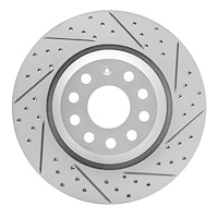 830-74030R Geoperformance Drilled/Slotted Brake Rotor, Fits Select Audi/Volkswagen, Position: Rear Right