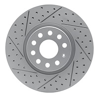 830-74053L Geoperformance Drilled/Slotted Brake Rotor, Fits Select Multiple Makes/Models, Position: Front Left