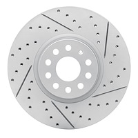 830-74058R Geoperformance Drilled/Slotted Brake Rotor, Fits Select Audi/Volkswagen, Position: Front Right