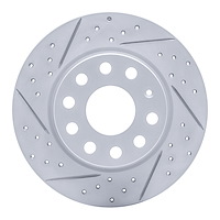 830-74059L Geoperformance Drilled/Slotted Brake Rotor, Fits Select Audi/Volkswagen, Position: Rear Left