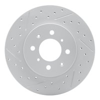 830-76074L Geoperformance Drilled/Slotted Brake Rotor, 2001-2003 Lexus/Toyota/Scion, Position: Front Left