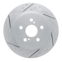 830-76156L Geoperformance Drilled/Slotted Brake Rotor, Fits Select Lexus/Toyota/Scion, Position: Rear Left