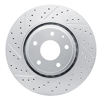 830-80078L Geoperformance Drilled/Slotted Brake Rotor, Fits Select Ford/Lincoln/Mercury/Mazda, Position: Front Left