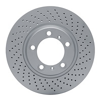 920-02035D GEOMET Drilled Hi-Carbon Alloy Brake Rotor [Coated], Fits Select Porsche, Position: Right Front