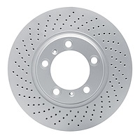 920-02036D GEOMET Drilled Hi-Carbon Alloy Brake Rotor [Coated], Fits Select Porsche, Position: Left Front