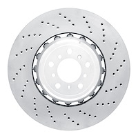920-31115DA GEOMET Drilled Hi-Carbon Alloy Brake Rotor [Coated], 2012-2019 BMW, Position: Left Front